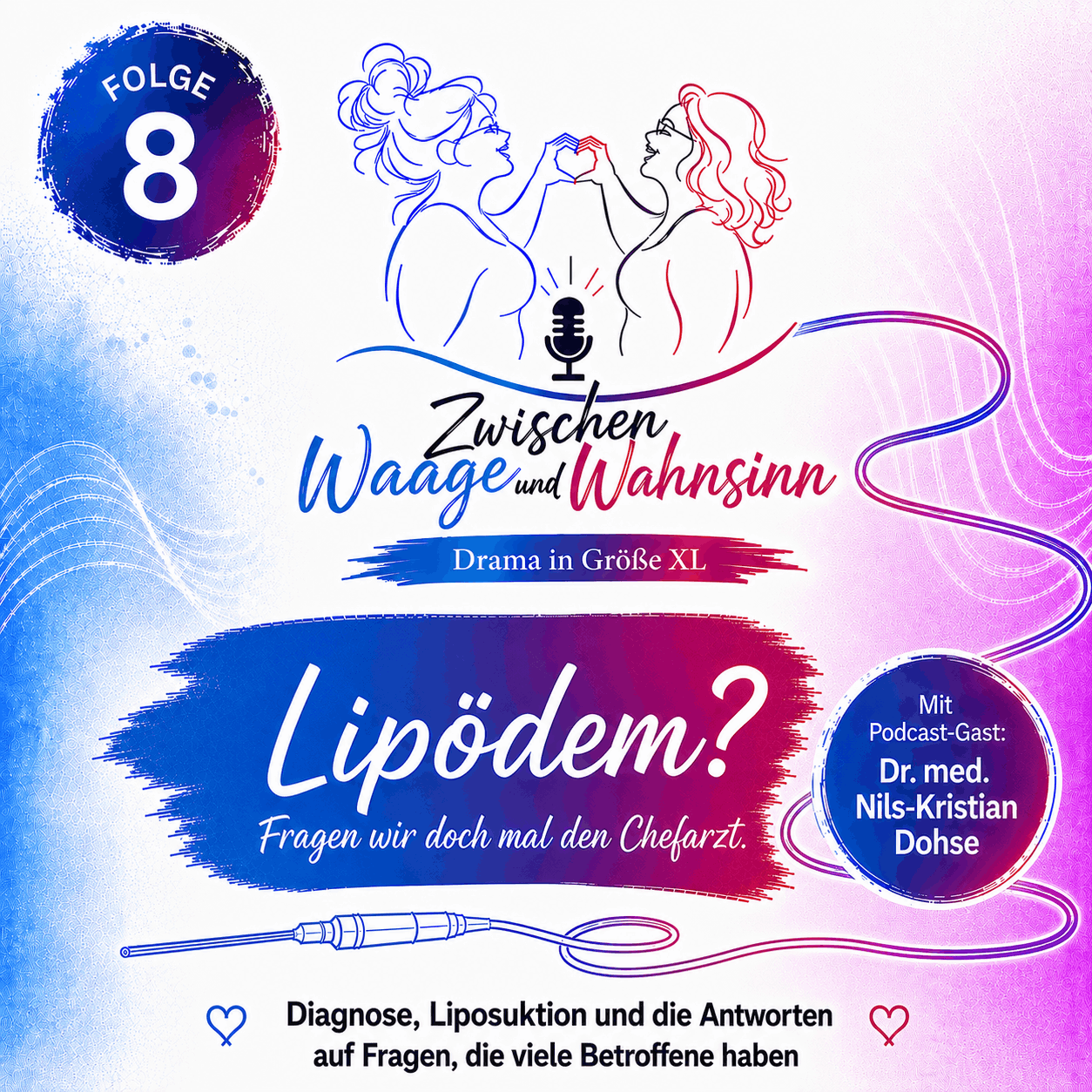 Zwischen Waage und Wahnsinn der Podcast Folge 8 Lipödem, Diagnose, Liposuktion, Fettabsaugung und plastische Chirurgie